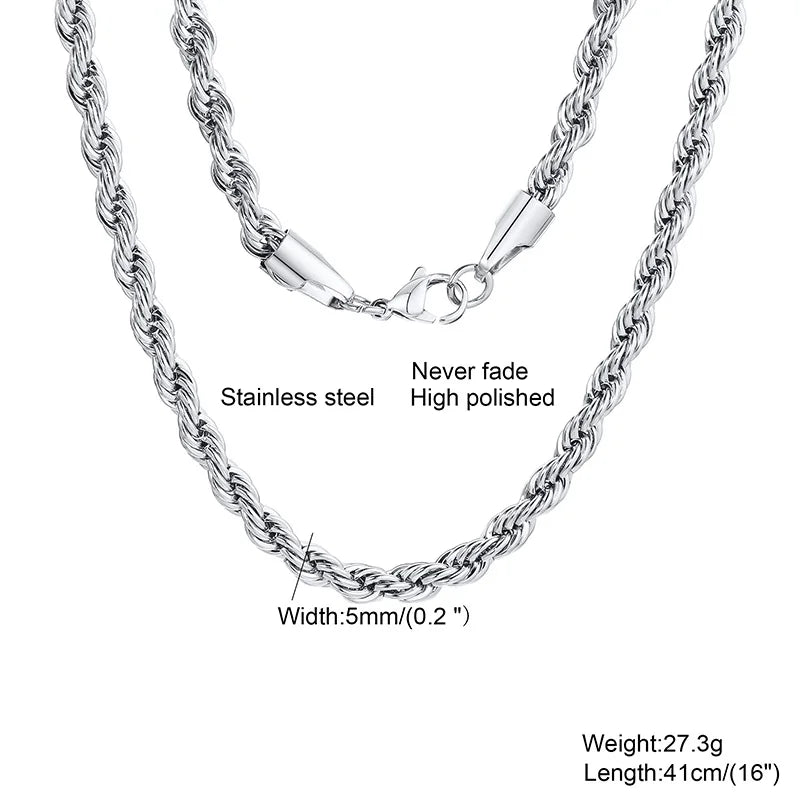 Collier Cubain en Acier Inoxydable – Style Puissant & Intemporel 🔥💎
