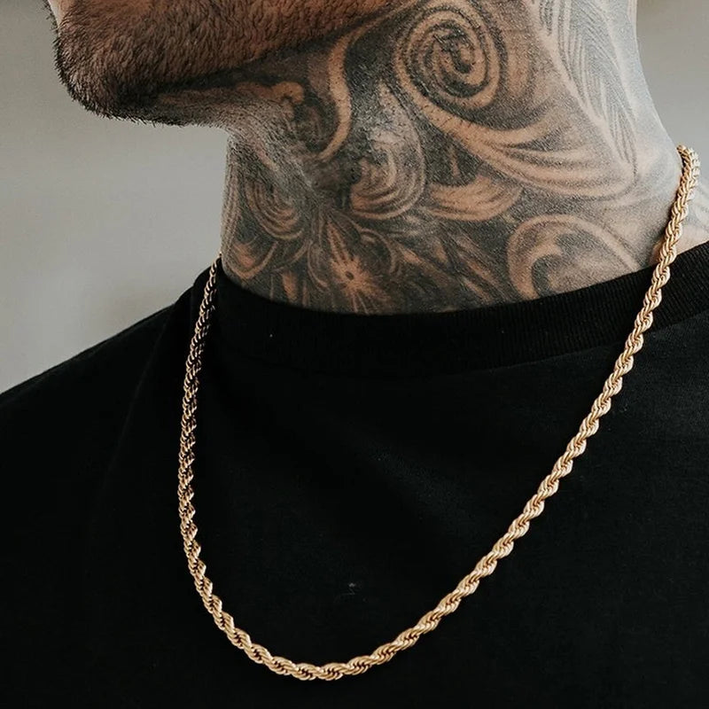 Collier Cubain en Acier Inoxydable – Style Puissant & Intemporel 🔥💎