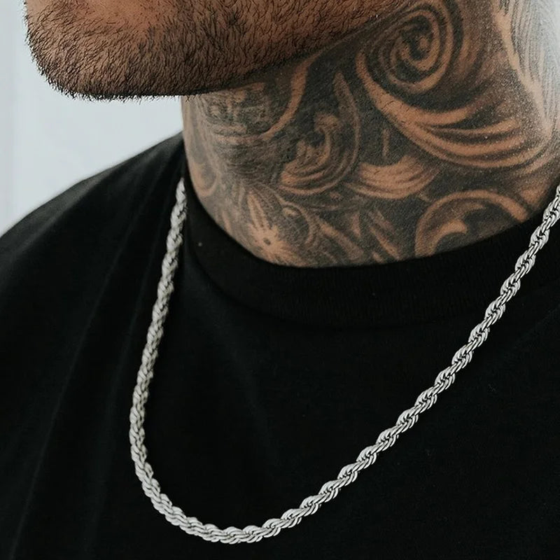 Collier Cubain en Acier Inoxydable – Style Puissant & Intemporel 🔥💎