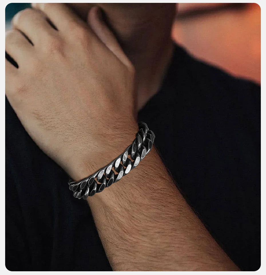 Bracelet Cubain en Acier Inoxydable – Style Audacieux & Intemporel 🔥