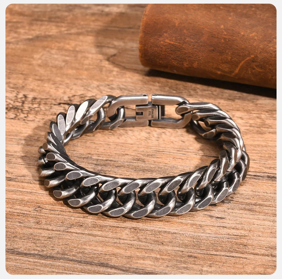Bracelet Cubain en Acier Inoxydable – Style Audacieux & Intemporel 🔥