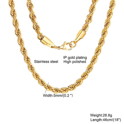 Collier Cubain en Acier Inoxydable – Style Puissant & Intemporel 🔥💎