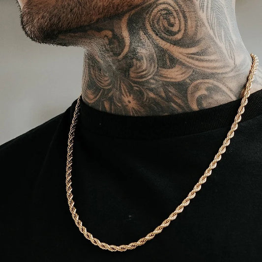 Collier Cubain en Acier Inoxydable – Style Puissant & Intemporel 🔥💎