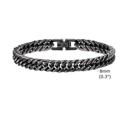 Bracelet Cubain en Acier Inoxydable – Style Audacieux &amp; Intemporel 🔥