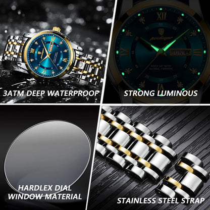 POEDAGAR – Montre de Luxe pour Homme ✨